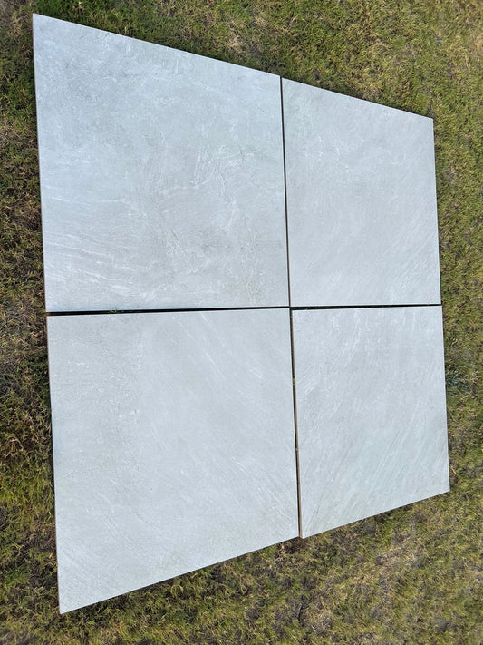 Aosta White Outdoor Porcelain Paving Tiles – 900mm x 600mm – 20mm (21.6sqm)