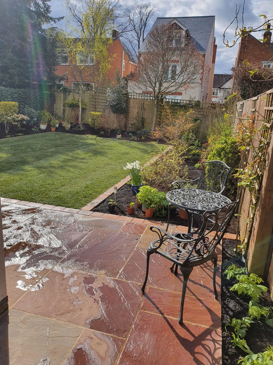 Autumn Brown Indian Sandstone Paving Slabs – Mixed – Patio Kit – 22mm (18.9sqm)