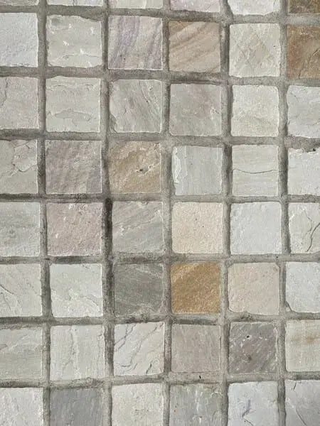 Fossil Mint Cobble Stone Set (100mm x 100mm) – 900 Cobbles (9m2 Pack)