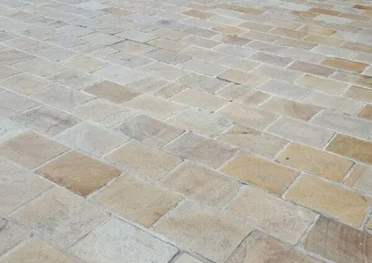 Fossil Mint Cobble Stone Set (100mm x 200mm) – 900 Cobbles (9m2 Pack)