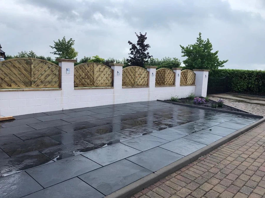 Lime Black Limestone Paving Slabs – 600mm x 900mm – 22mm (16.9 sqm)