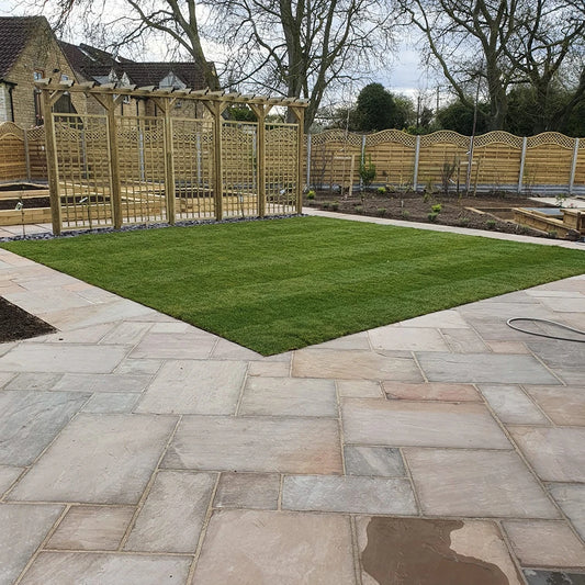 Ravina Indian Sandstone Paving Slabs – Mixed – Patio Kit – 22mm (18.9sqm)
