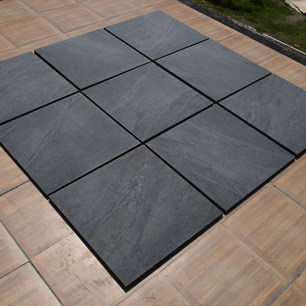 County Anthracite Outdoor Porcelain Paving Tiles – 900mm x 600mm – 20mm (21.6sqm)