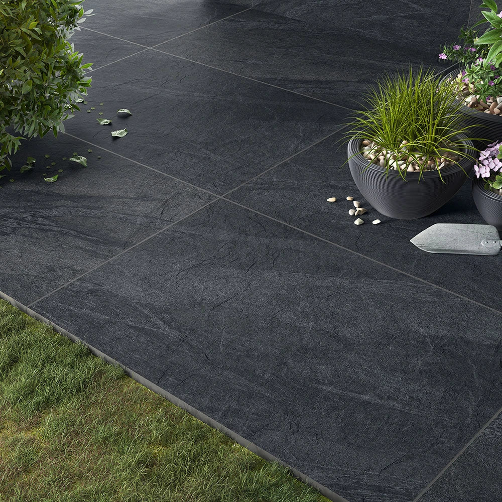 County Anthracite Outdoor Porcelain Paving Tiles – 900mm x 600mm – 20mm (21.6sqm)