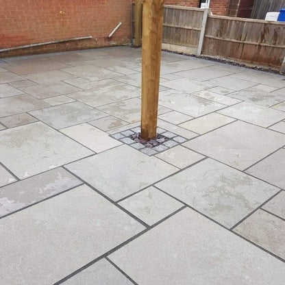 Dove Grey Limestone Paving Slabs – Mixed – 22mm (15.3sqm)