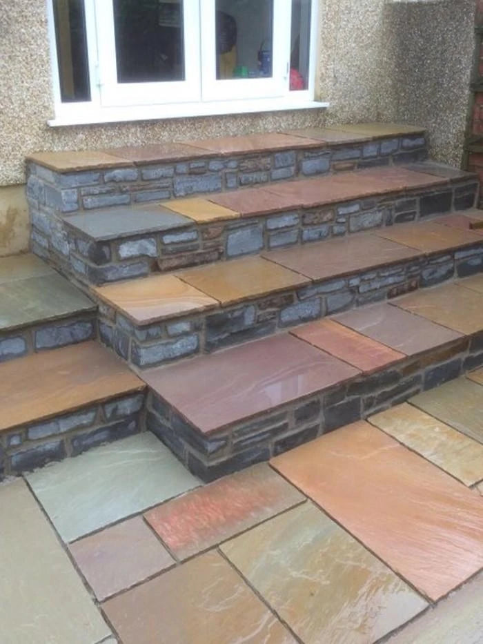 Raj Blend Indian Sandstone Paving Slabs – Mixed – Patio Kit – 22mm (18.9sqm)